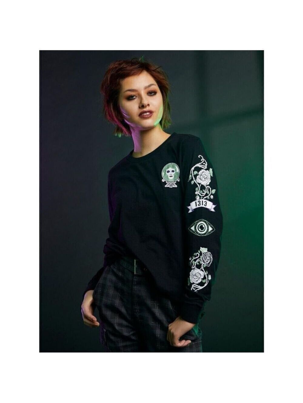 Her Universe Disney The Haunted Mansion Madame Leota Symbols Girls Long-Sleeve T